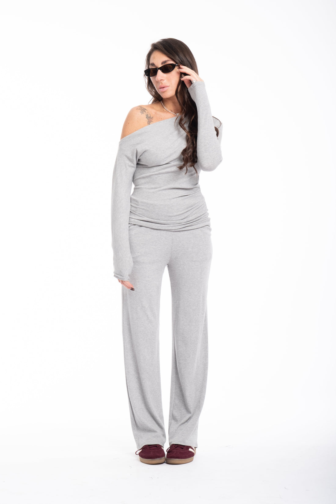 Coordinato costine grigio