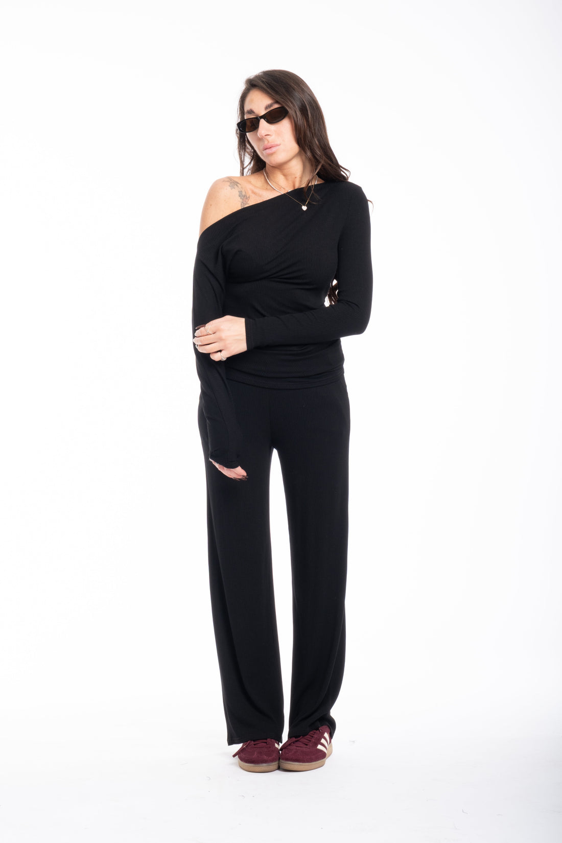 Coordinato costine nero